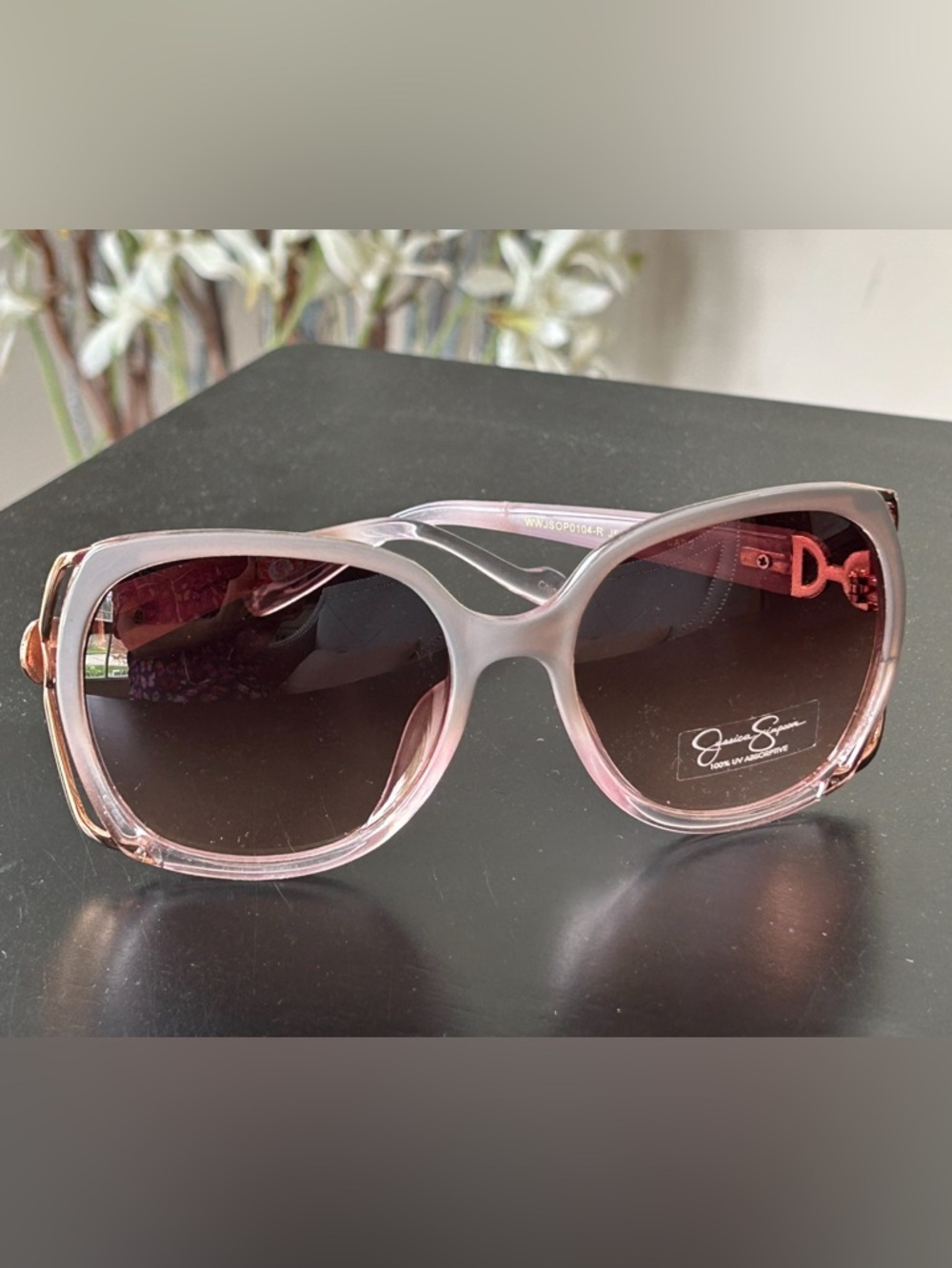 NWOT Jessica Simpson Glam Oversized Rose Fade Metal Vent Sunglasses J5686 RSF - Picture 8 of 13